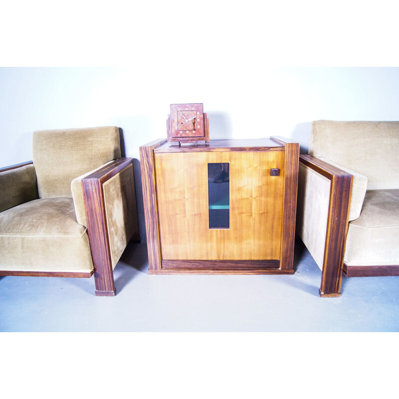 Set of vintage Art deco livingroom by Cor Alons, Netherlands 1929s