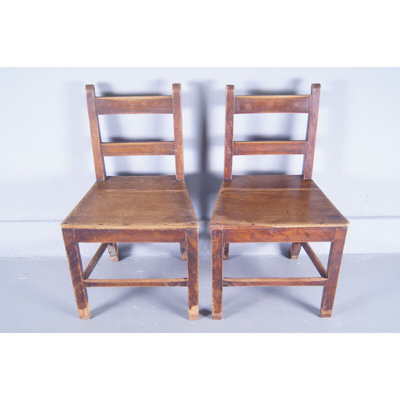 Set of 13 antique farmhouse dining chairs