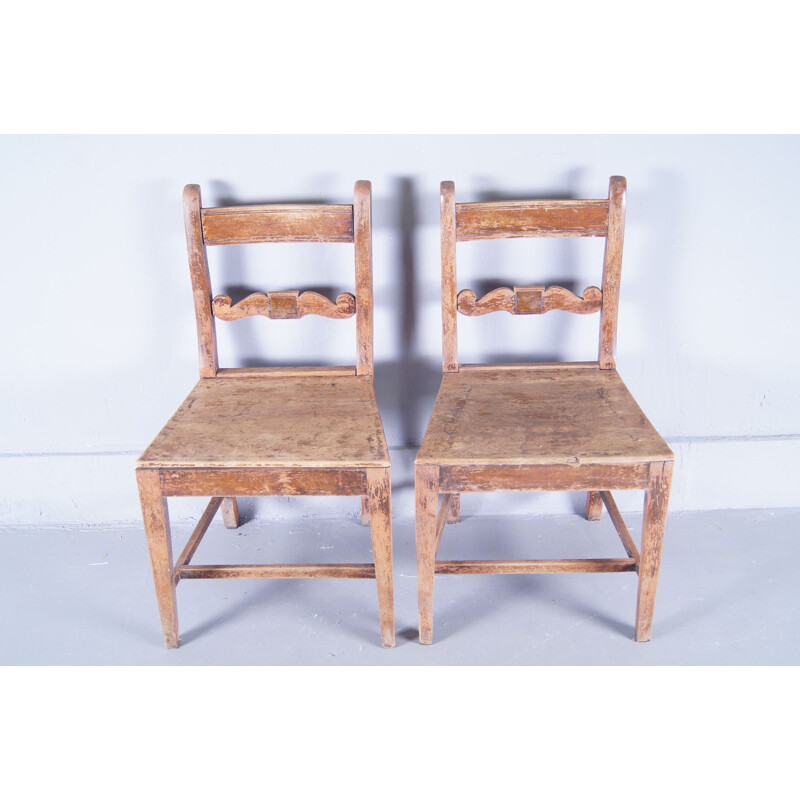 Set of 13 antique farmhouse dining chairs