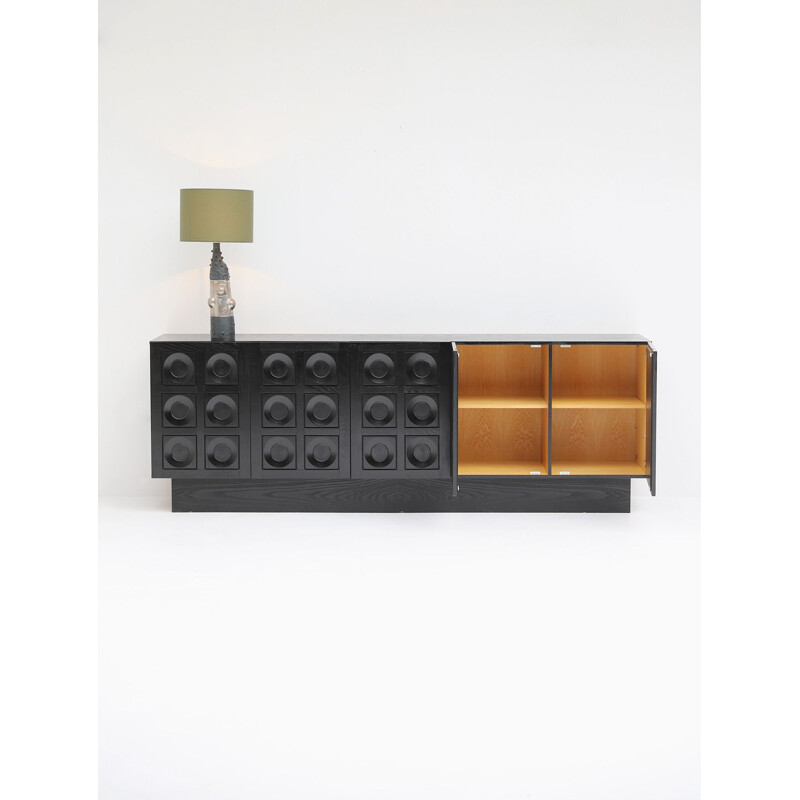 Mid century graphic sideboard by Defour, Belgium 1970s
