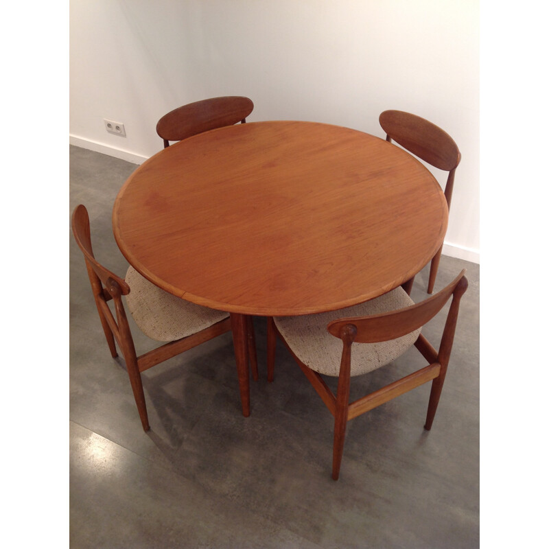 Dining set in teak, producer Parker - 1960s