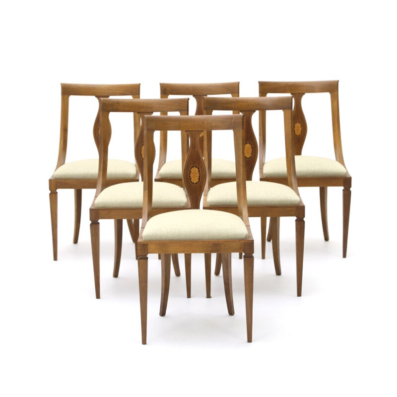 Set of 6 vintage chairs by Paolo Buffa for Marelli e Colico, 1950s