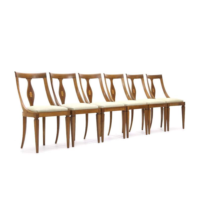 Set of 6 vintage chairs by Paolo Buffa for Marelli e Colico, 1950s