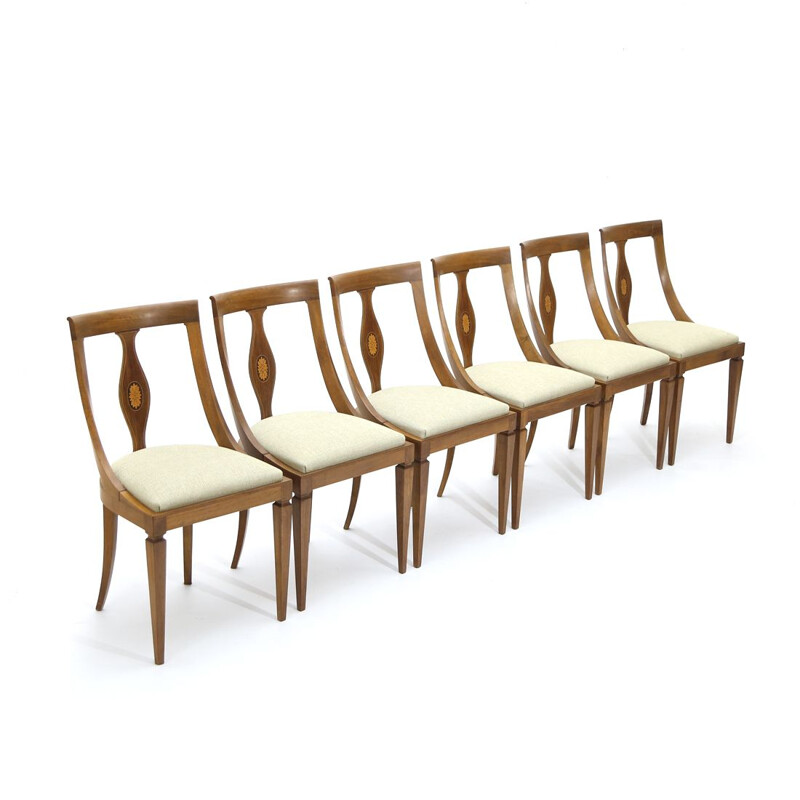 Set of 6 vintage chairs by Paolo Buffa for Marelli e Colico, 1950s