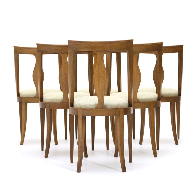 Set of 6 vintage chairs by Paolo Buffa for Marelli e Colico, 1950s