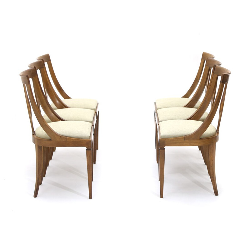 Set of 6 vintage chairs by Paolo Buffa for Marelli e Colico, 1950s