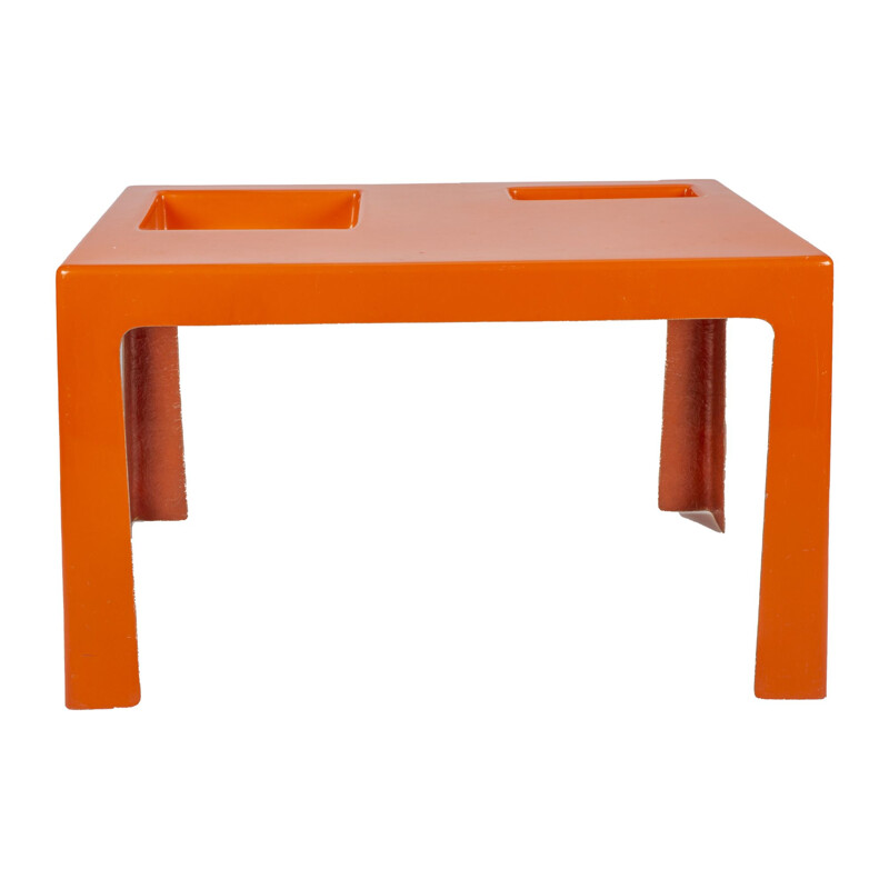 Mesa de centro vintage naranja, 1970