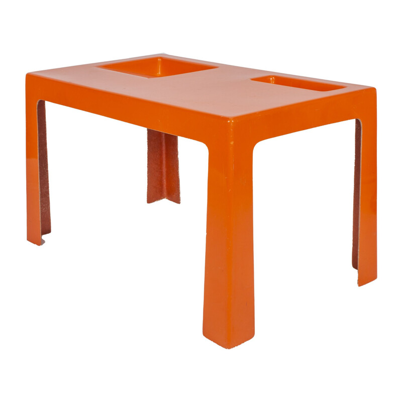 Mesa de centro vintage naranja, 1970