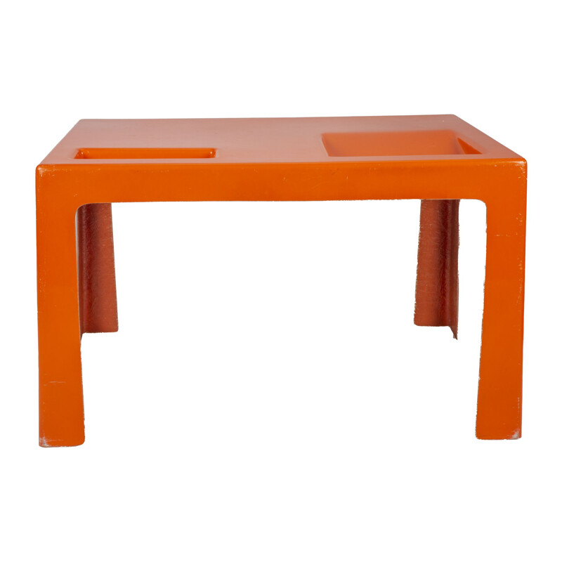 Vintage orange coffee table, 1970