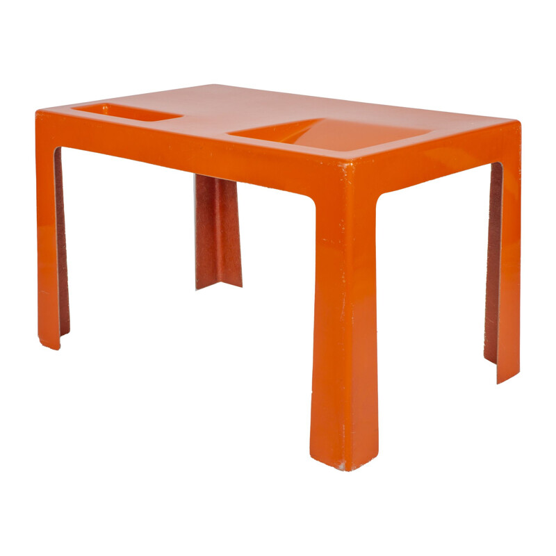 Mesa de café laranja Vintage, 1970