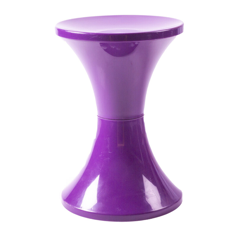 Purple space age stool
