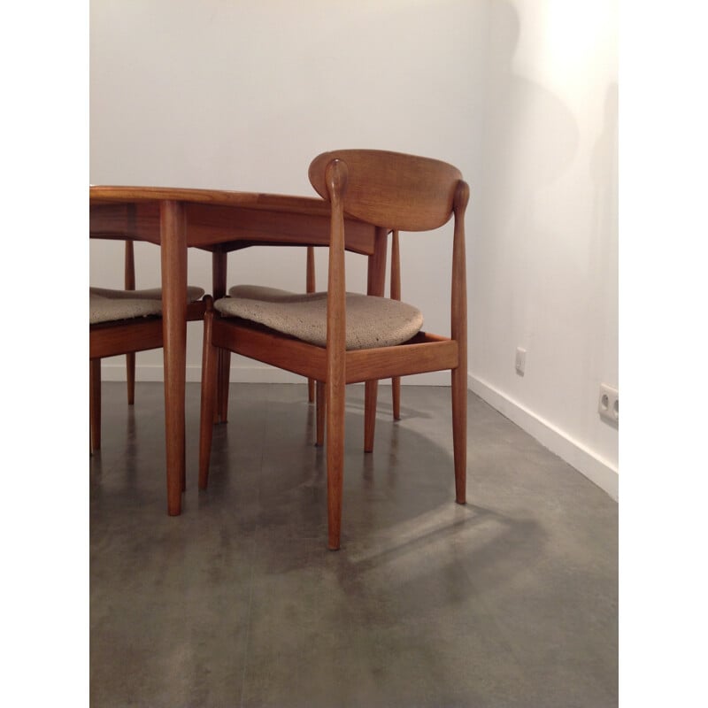 Dining set in teak, producer Parker - 1960s