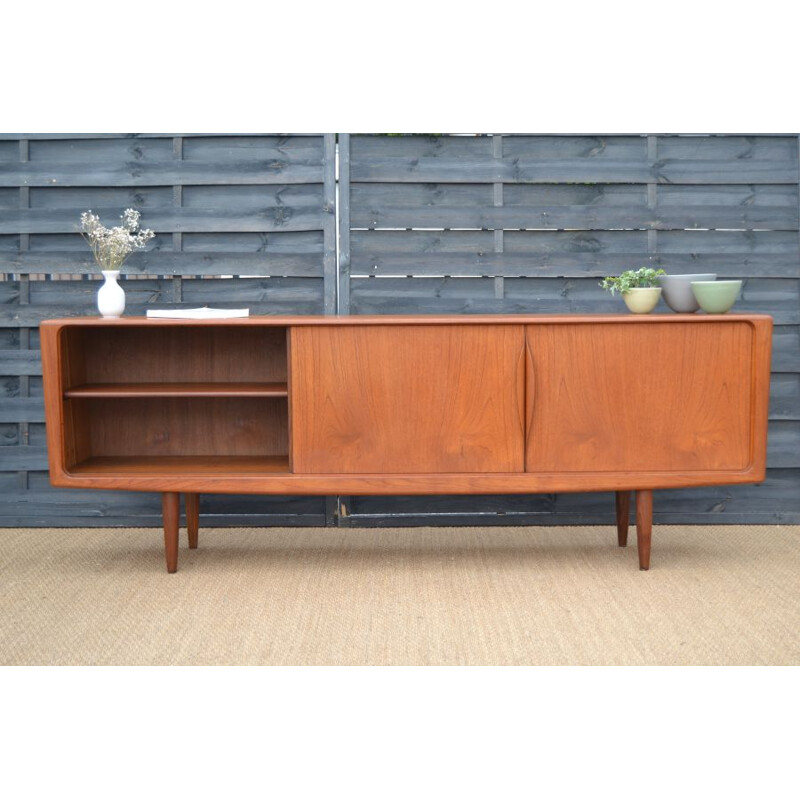 Vintage teak sideboard by Henry Walter Klein for Samcom, France 1964s