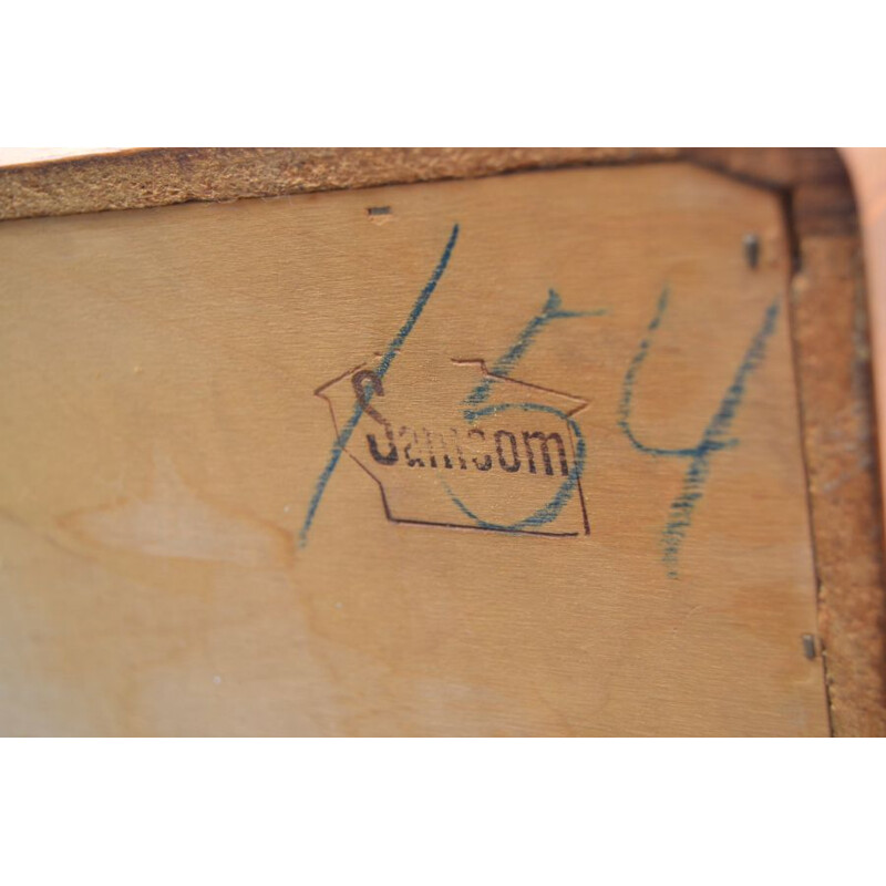 Vintage teak sideboard by Henry Walter Klein for Samcom, France 1964s