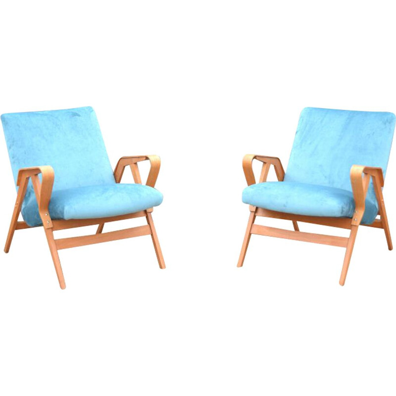 Pair of Czech armchairs by František Jirák for Tatra Nabytok, 1960s