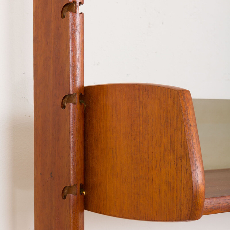 Vintage Ergo wall unit in teak by J. Texmon and Einar Blindheim for Blindheim Møbelfabrikk, Norway 1960s