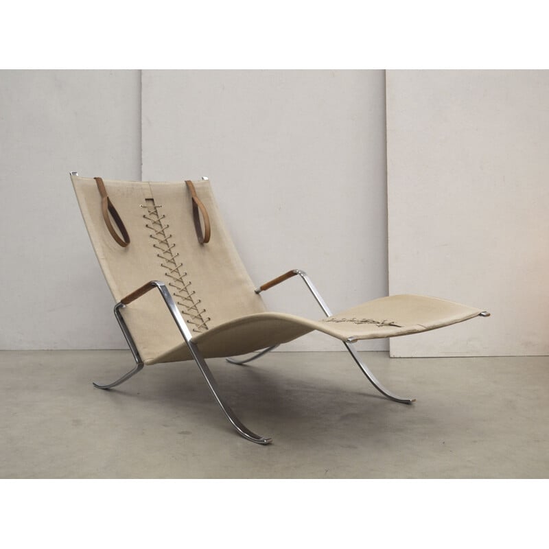 Vintage Grasshopper chaise longue by Jorgen Kastholm & Preben Fabricius for Kill International, 1960s