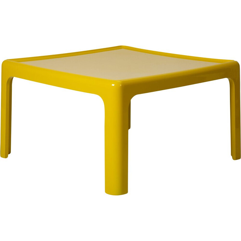 Vintage yellow coffee table by Peter Ghyczy for Horn Collection