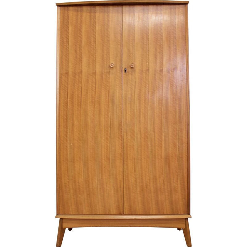 Vintage walnut wardrobe by Alfred Cox for Heal's, 1960s