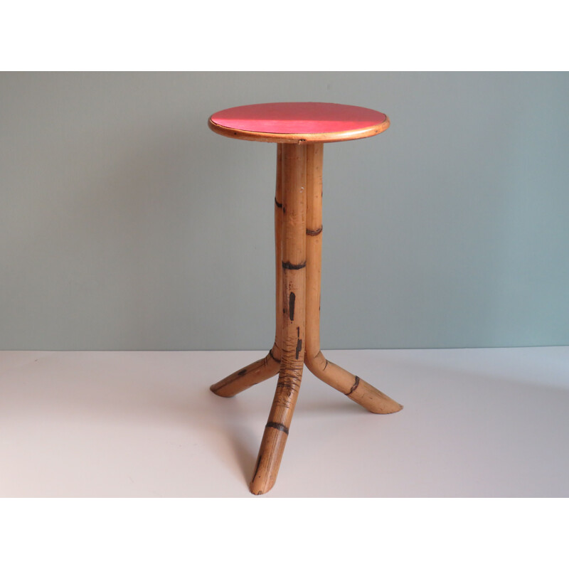 Vintage side table in bamboo, 1960s