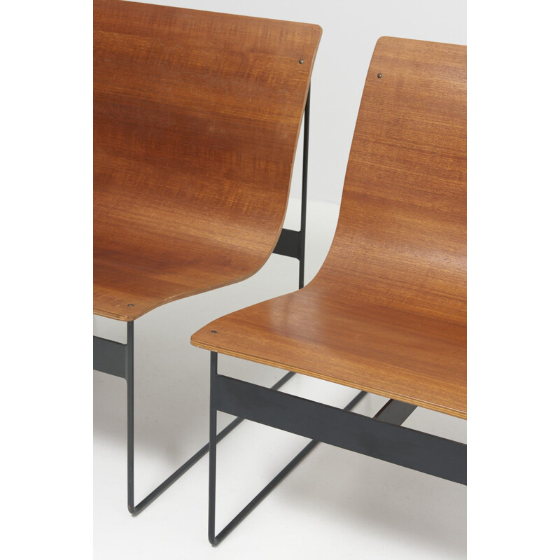 Pair of modernist Easy vintage chairs by Günter Renkel for Rego, Germany 1950s
