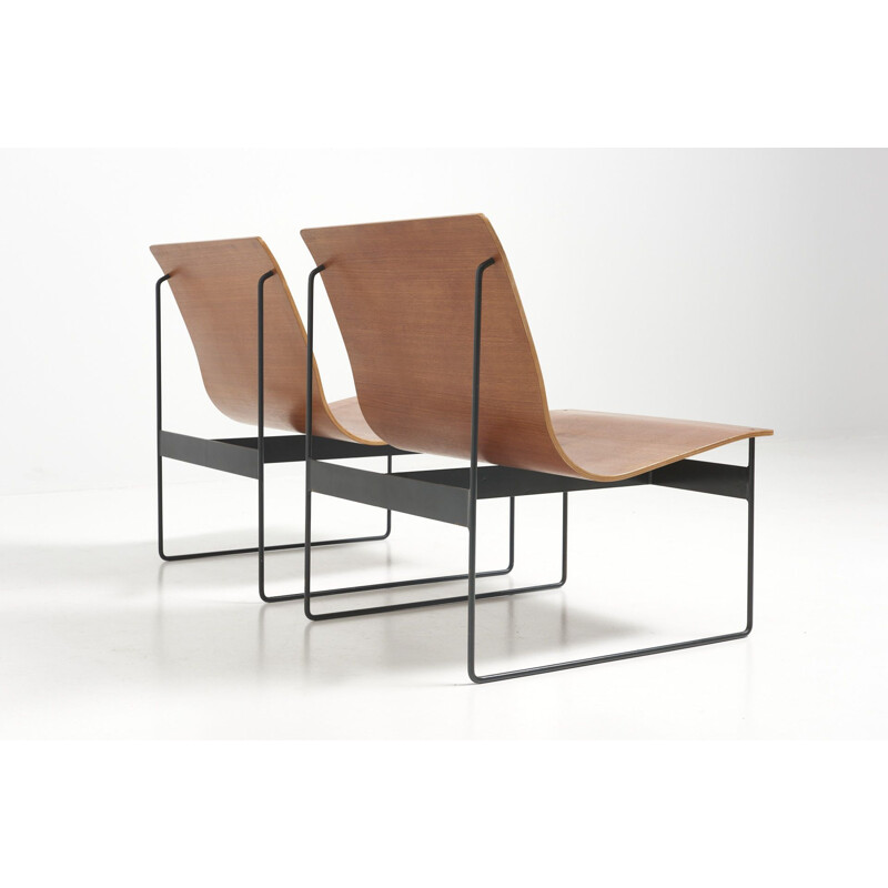 Pair of modernist Easy vintage chairs by Günter Renkel for Rego, Germany 1950s