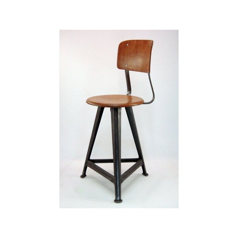 Rowac industrial stool chair, 1920s