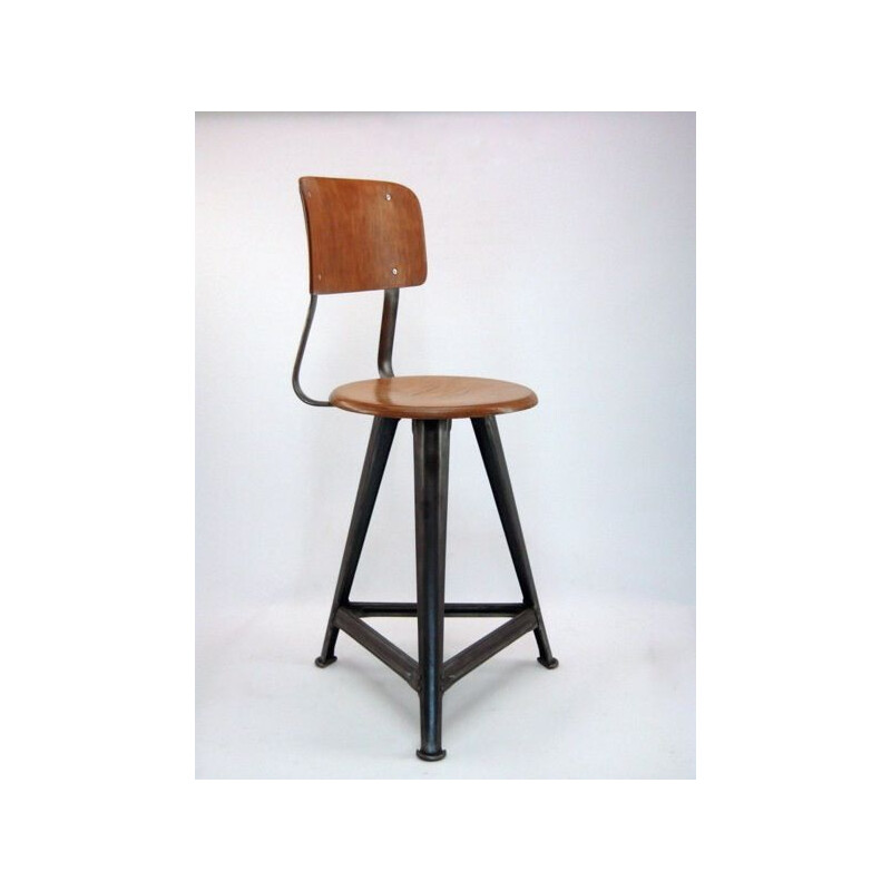 Rowac industrial stool chair, 1920s