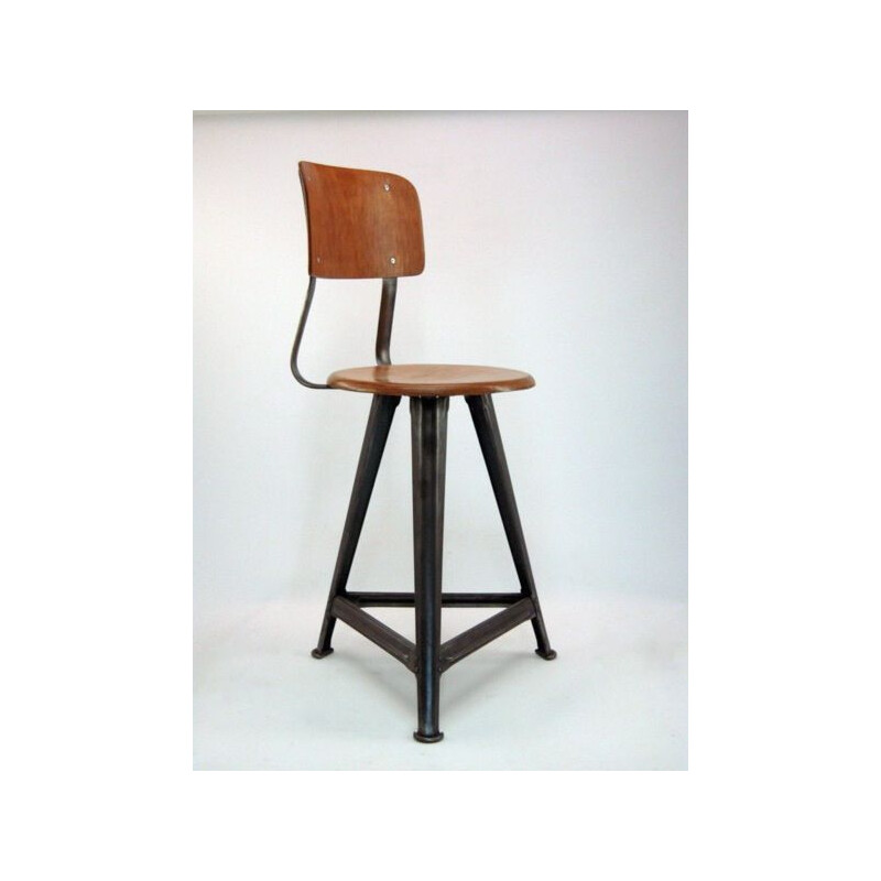 Rowac industrial stool chair, 1920s