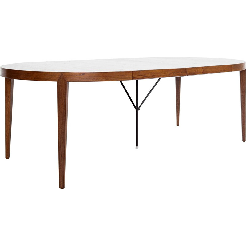 Mid century round dining table in teak by Severin Hansen for Haslev, Denmark 1960s