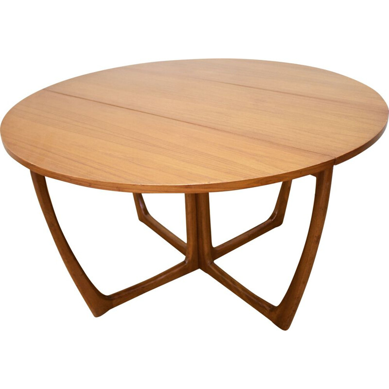 Mid century teak drop-leaf dining table, Denmark 1960s