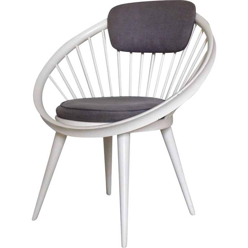 Cadeira circular Vintage de Yngve Ekström para suecos, Suécia 1960