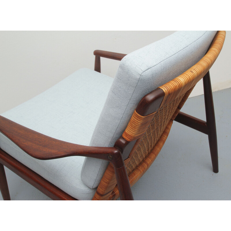 Vintage armchair teak by Hartmut Lohmeyer for Wilkhahn, 1950s