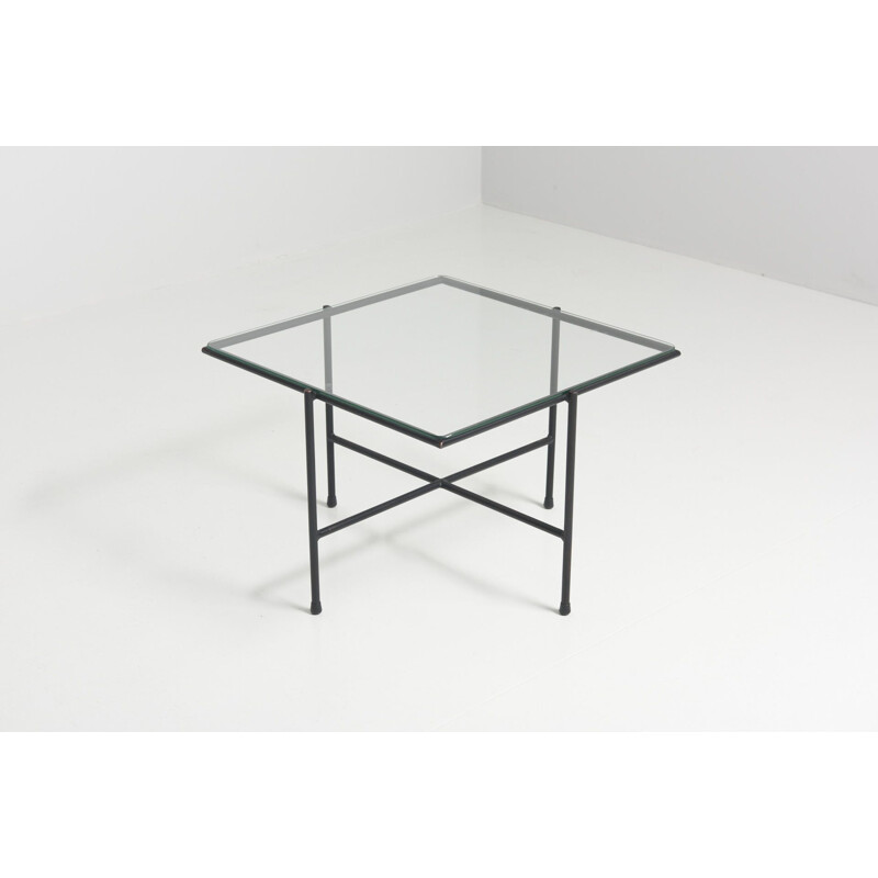 Vintage modernist glass coffee table, 1960s