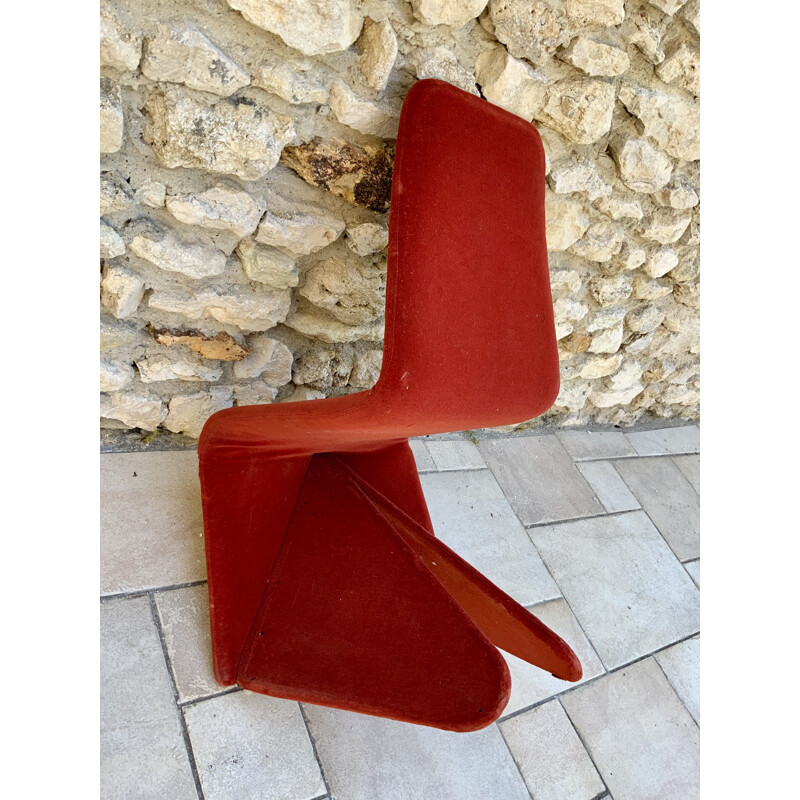 Paar rote Vintage-Sessel, 1960