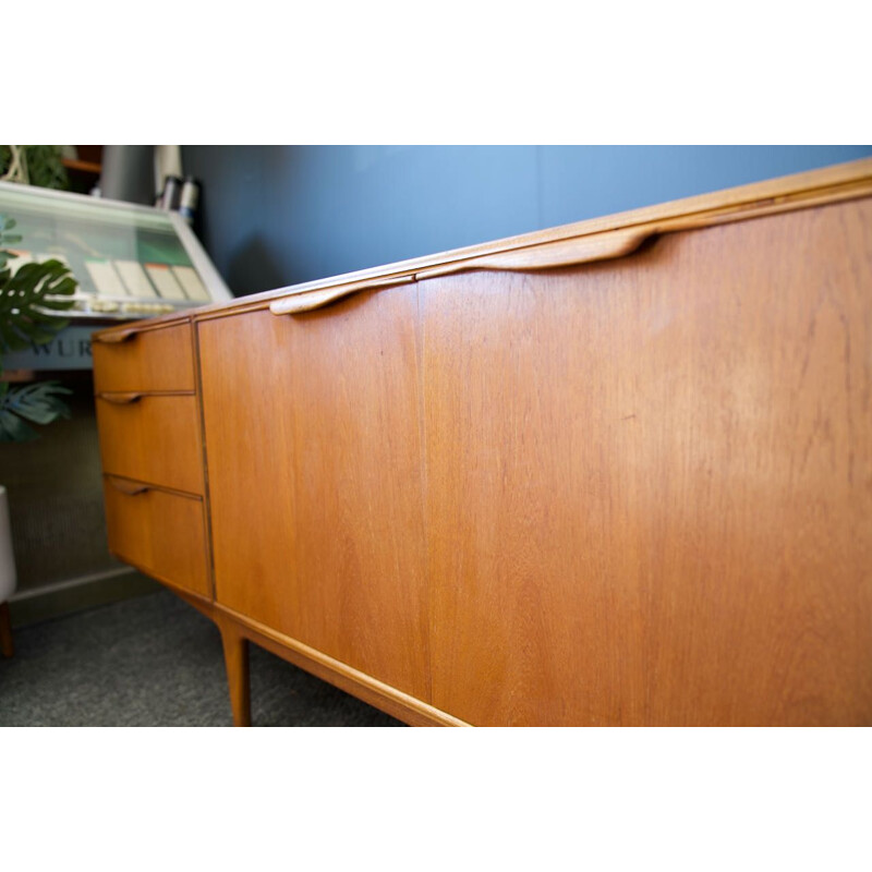 Mid century teak sideboard brass features by McIntosh, Denmark 1960s