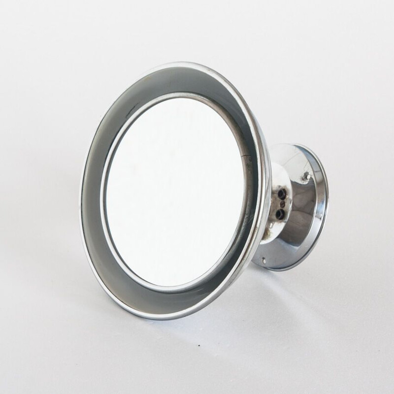 Vintage adjustable magnifying mirror with light, France 1940