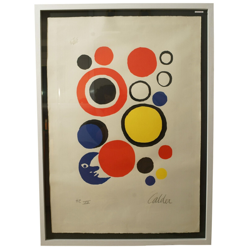 Lithography "Moon and Sphere", Alexander CALDER - 1970s