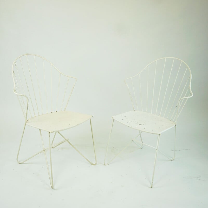 Pair of austrian mid century sonett chairs by Karl Fostel Sen.'s Erben, 1950s