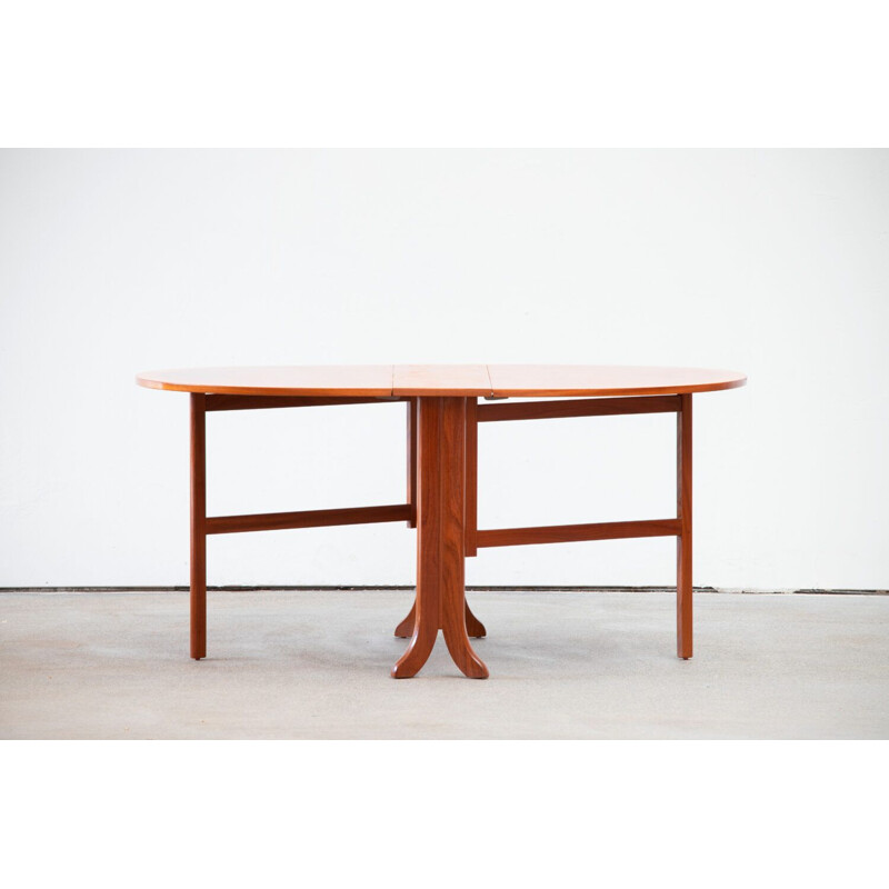 Scandinavian vintage folding teak table, 1960s