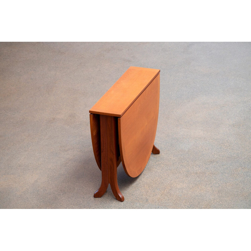 Scandinavian vintage folding teak table, 1960s