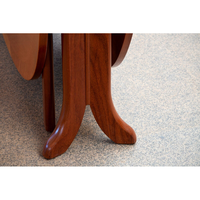 Scandinavian vintage folding teak table, 1960s