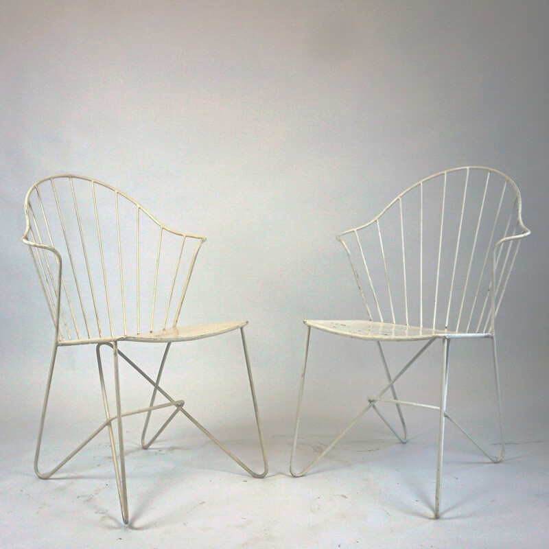 Pair of austrian mid century sonett chairs by Karl Fostel Sen.'s Erben, 1950s