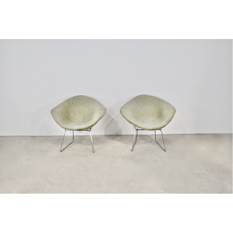 Vintage diamond chairs by Harry Bertoia for Knoll, 1970s