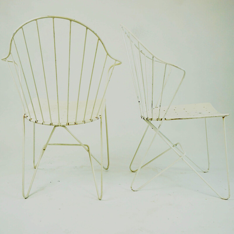 Pair of austrian mid century sonett chairs by Karl Fostel Sen.'s Erben, 1950s