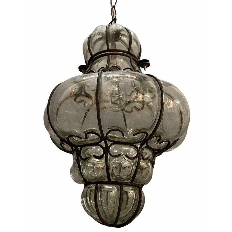 Vintage Murano glass lamp pendant, 1950s