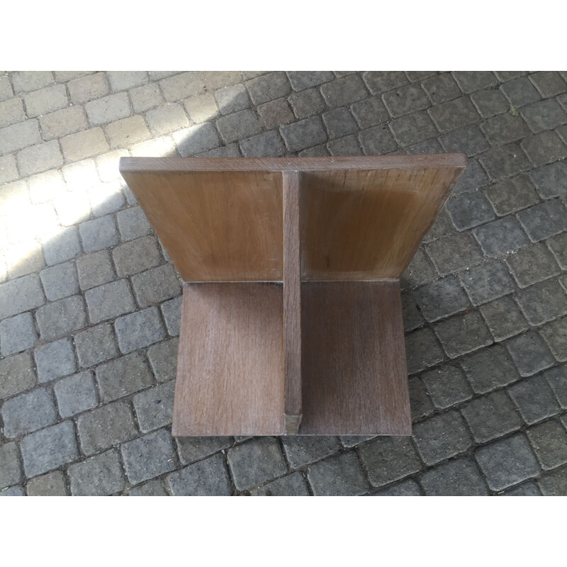 Vintage coffee table in ceruse oak