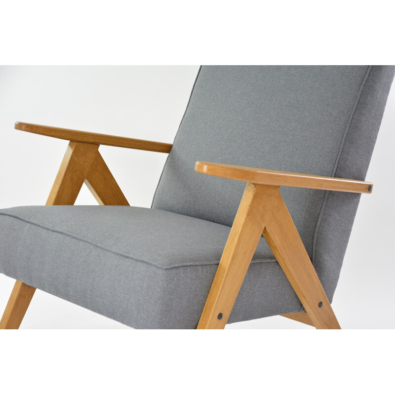 Fauteuil vintage Kompas gris, 1970