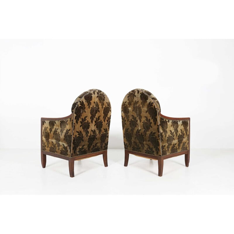 Pair of vintage Art deco club chairs Ca, 1930s