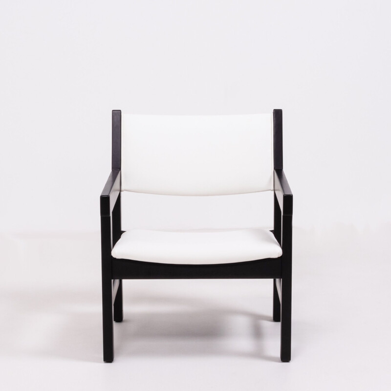 Conjunto de 6 cadeiras vintage em branco de Hans Wegner para GETAMA